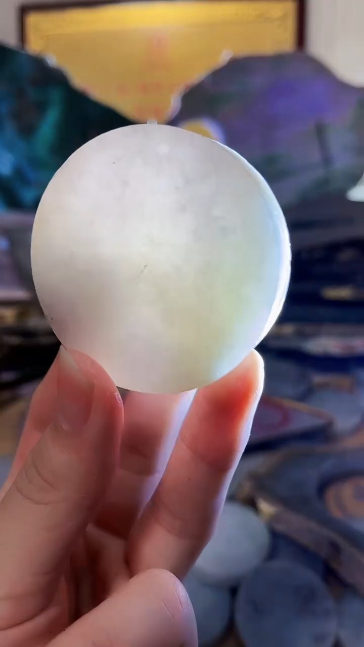 【闪购商品】翡翠颈饰未镶嵌A货白文1914