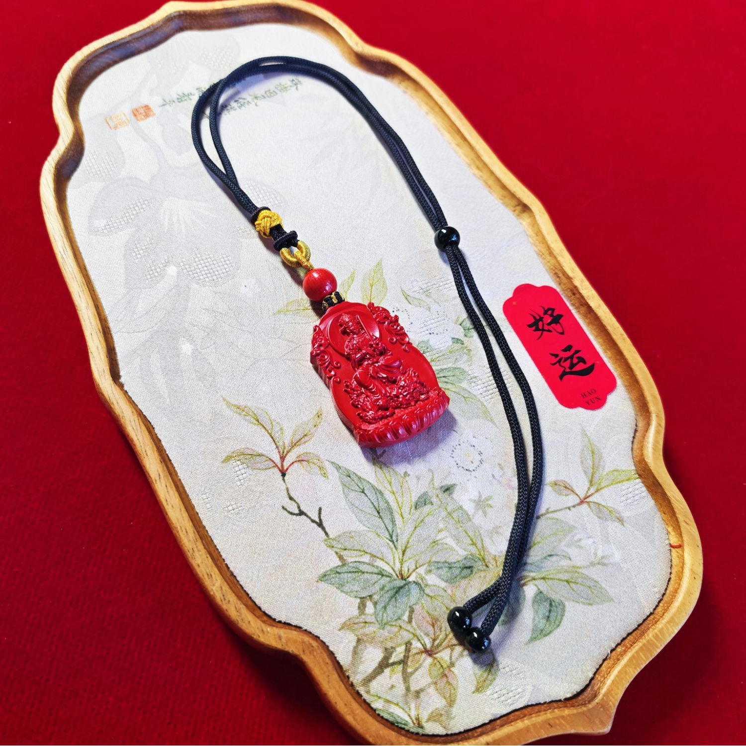 含辰砂工艺品溥宁朱砂——生肖守护佛（文殊菩萨）