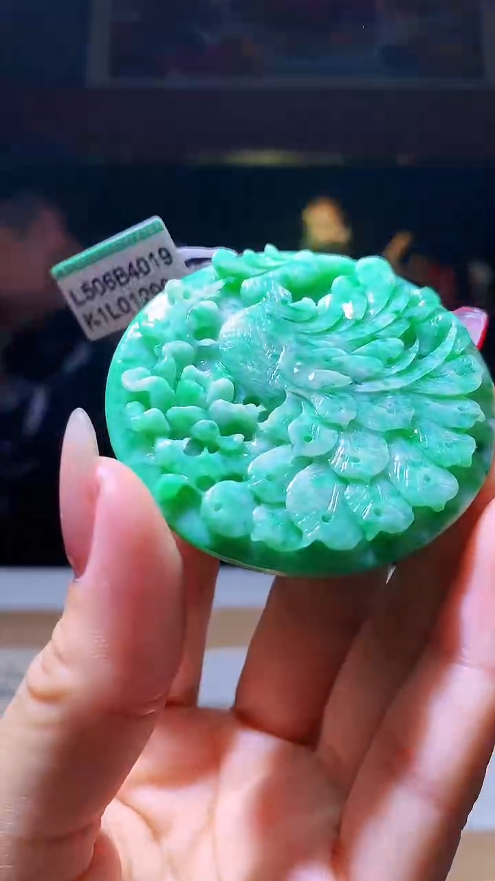 【闪购商品】定制翡翠未镶嵌1034hm-毛货挂件36