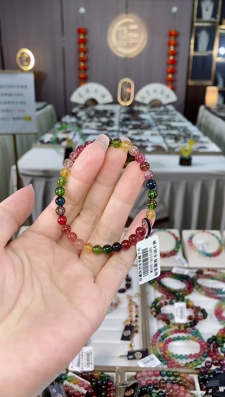 收藏级巴西老矿碧玺单圈手串5mm+未镶嵌碧玺hon多样性发货一条