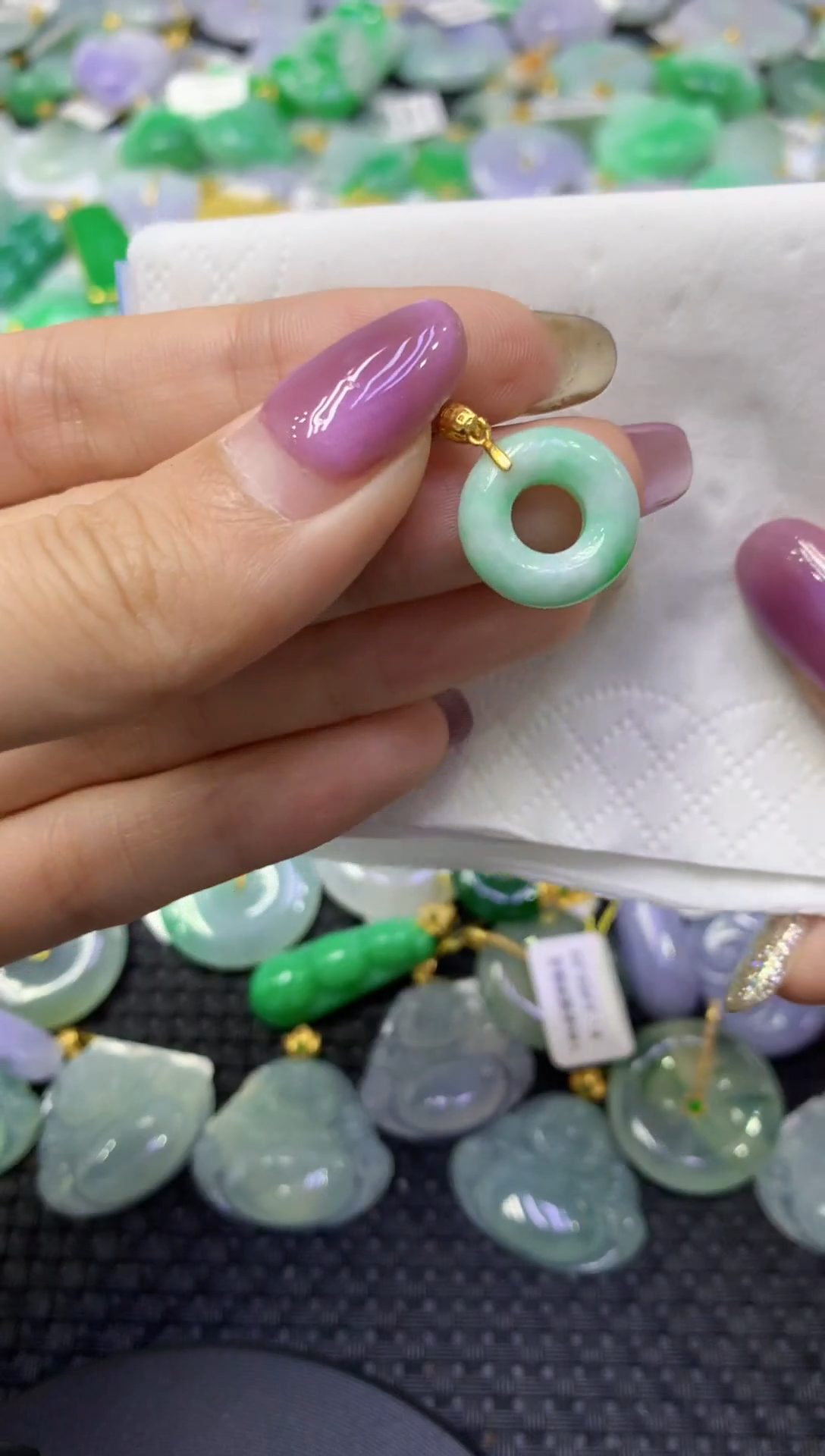 颈饰未镶嵌翡翠天然缅甸翡翠A货