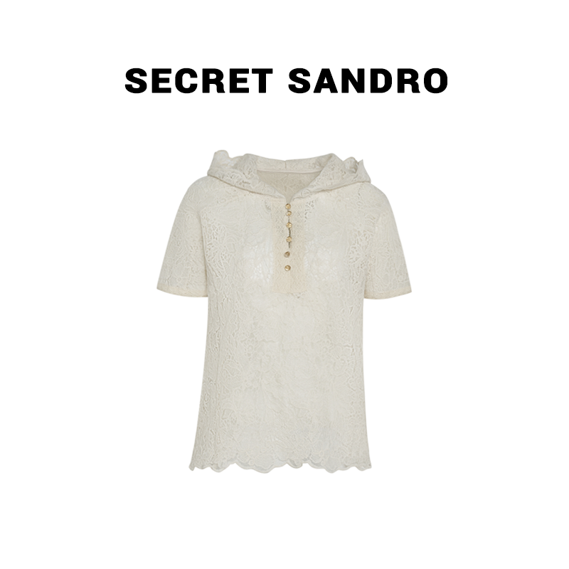 【蕾丝帽衫】【多娜&Secret Sandro粉丝专享】上衣 S55287067N