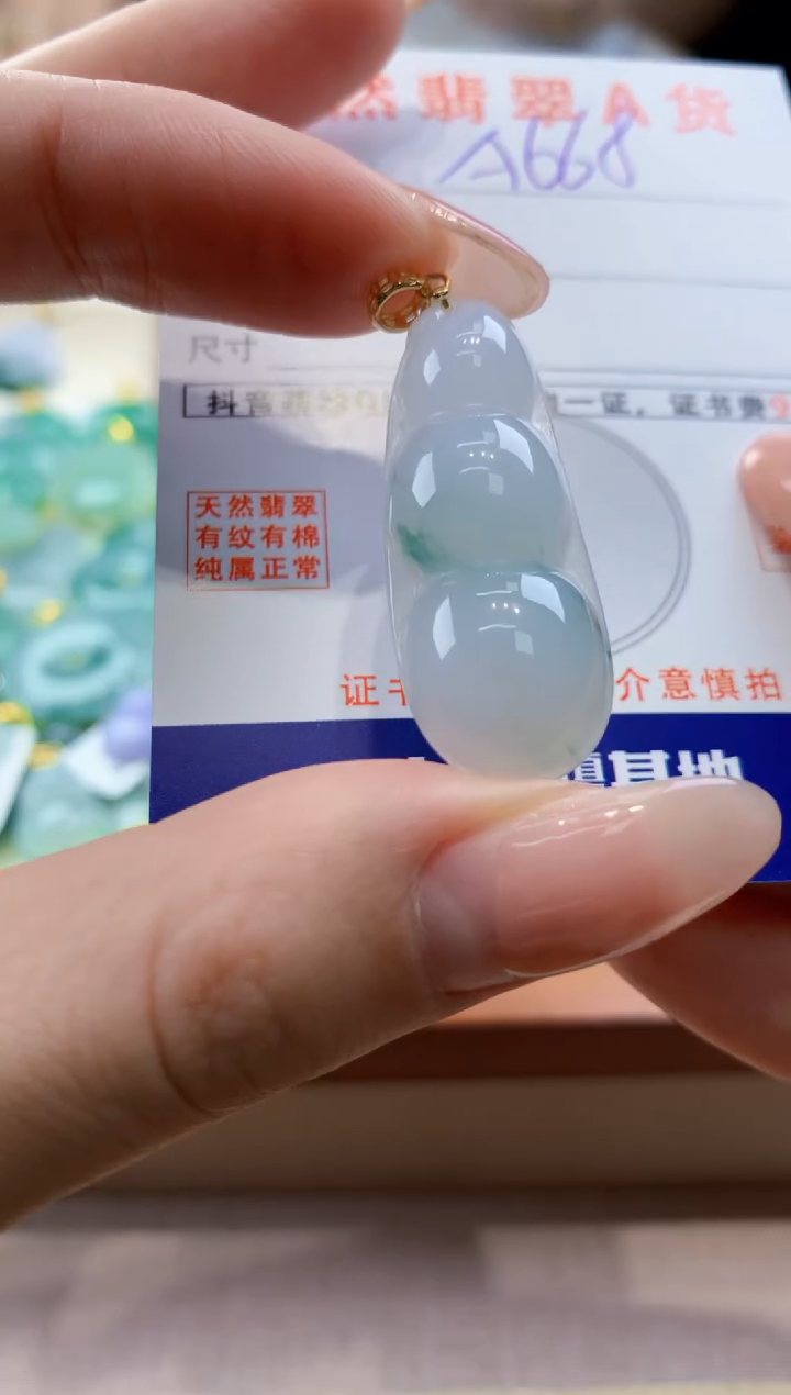 颈饰未镶嵌翡翠天然翡翠挂件  