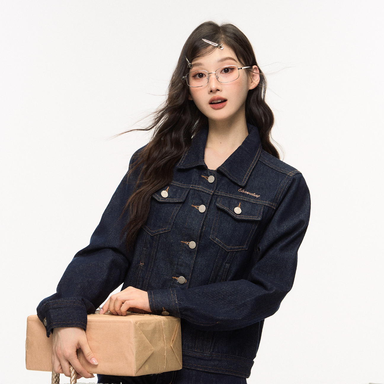 ELEVEN SLEEP牛仔外套女款2025新款韩系复古宽松短款夹克长袖上衣