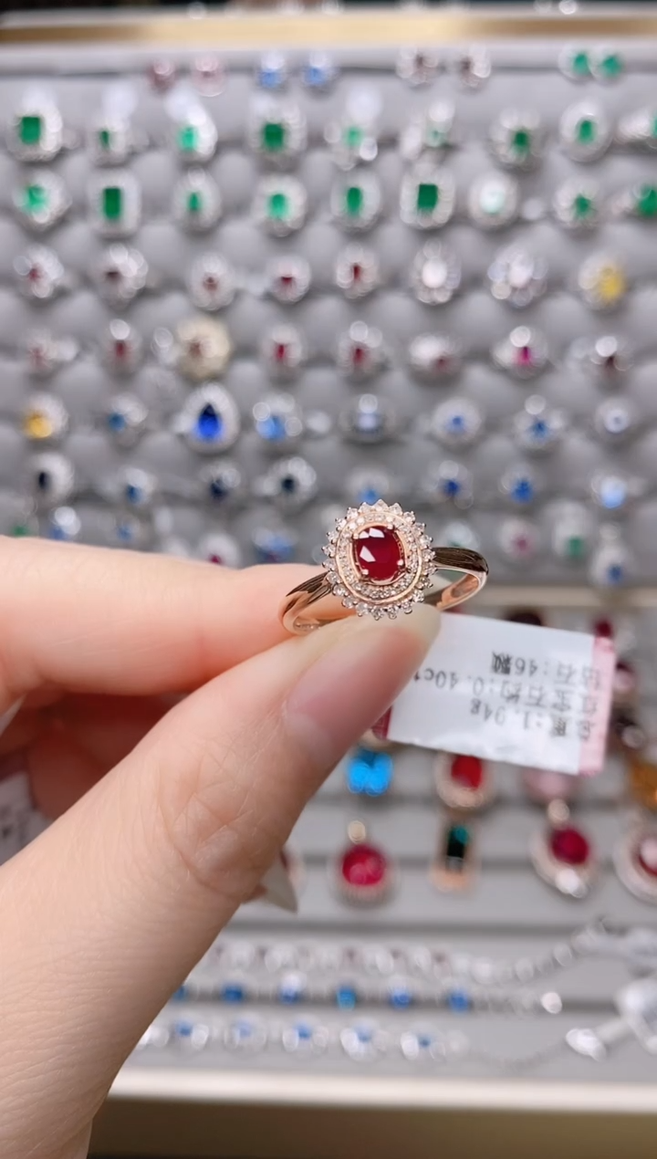 【闪购商品】红宝石18K金戒指18K金镶嵌1