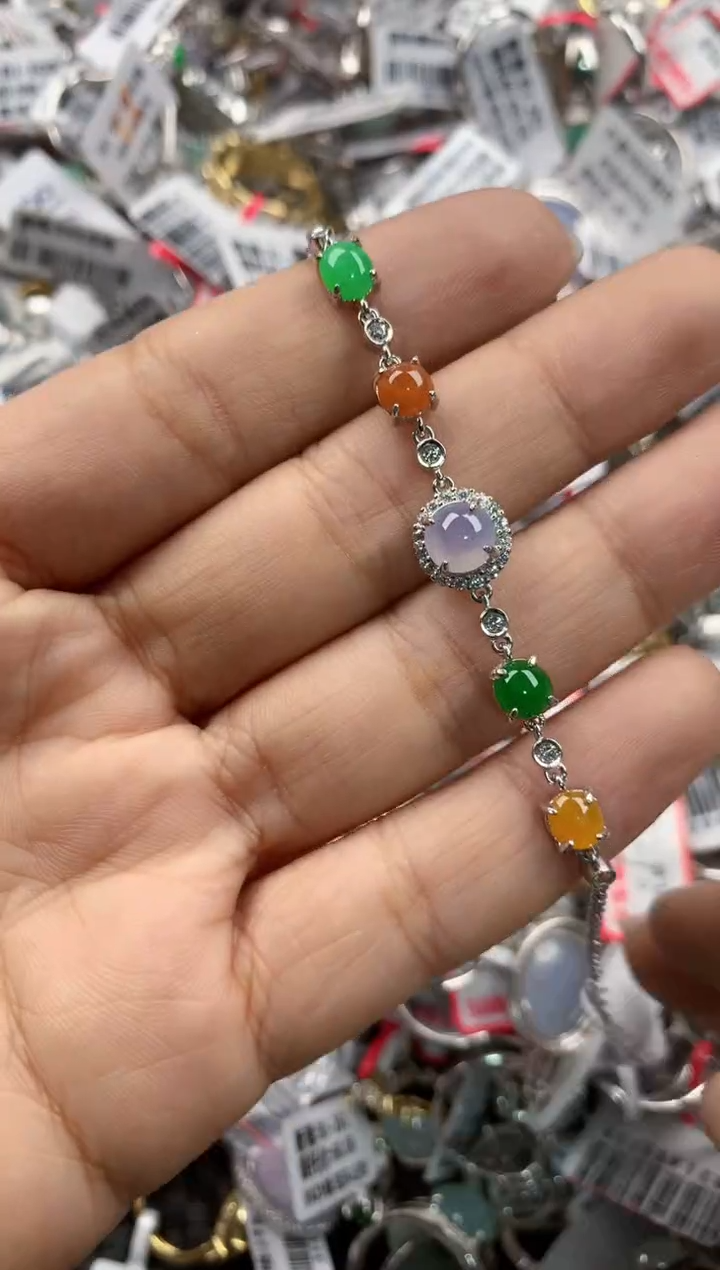 银S925镶嵌戒指翡翠14     3