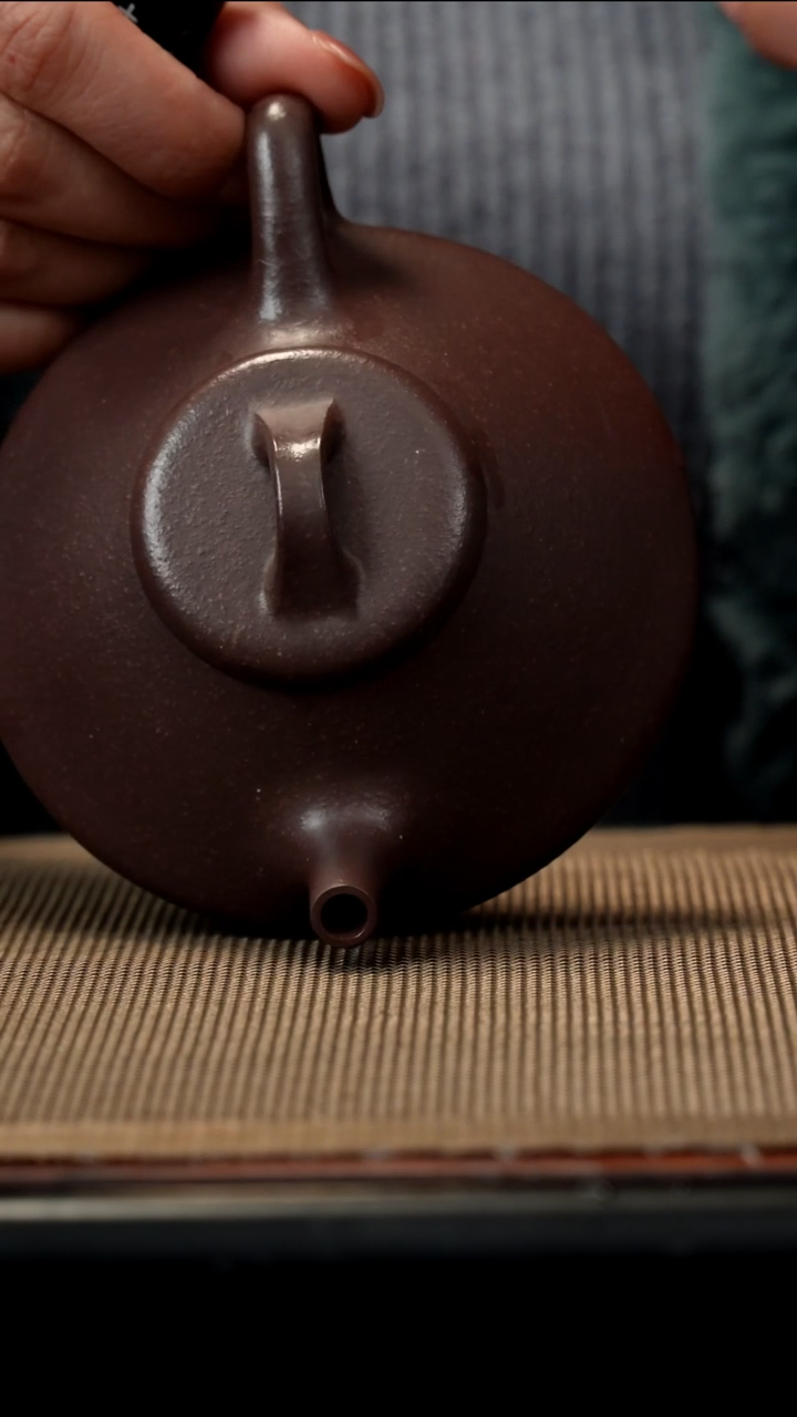 紫砂茶盏青灰泥合瓢170CC