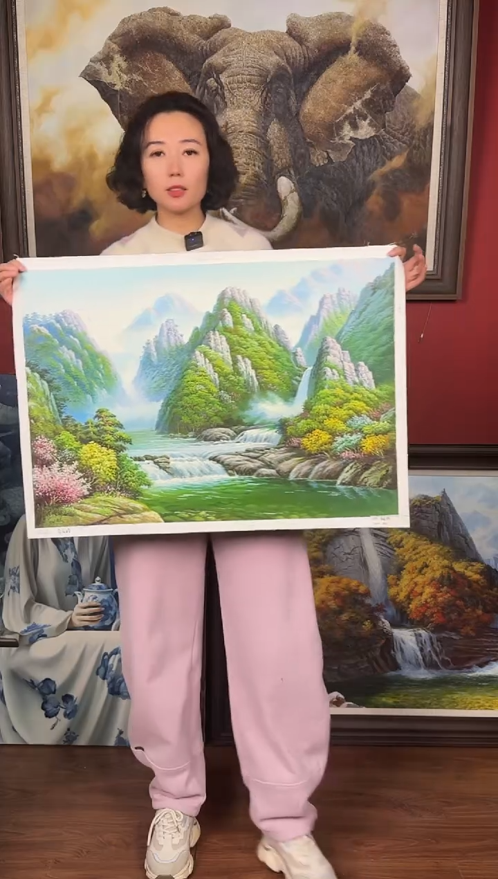 油画【107号】约50*70cm丨朝鲜原创纯手绘孤品油画丨顺丰包邮 