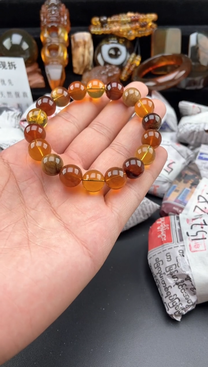 【闪购商品】琥珀手链未镶嵌多宝手串