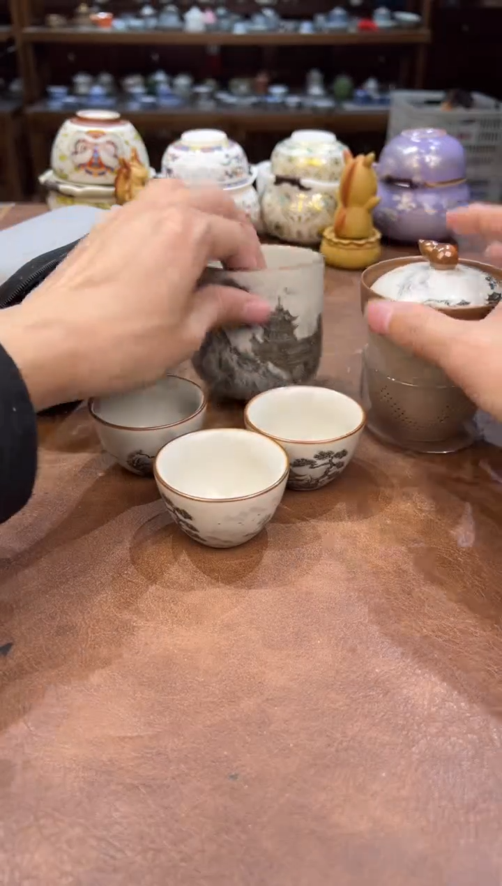真的很便宜会开片的旅行茶具