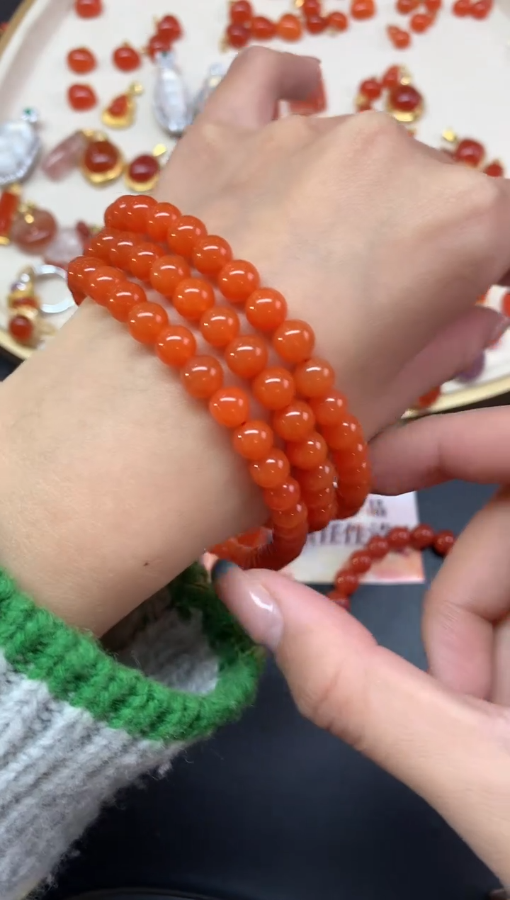 【闪购商品】南红玛瑙珠链未镶嵌珠链A26|1980