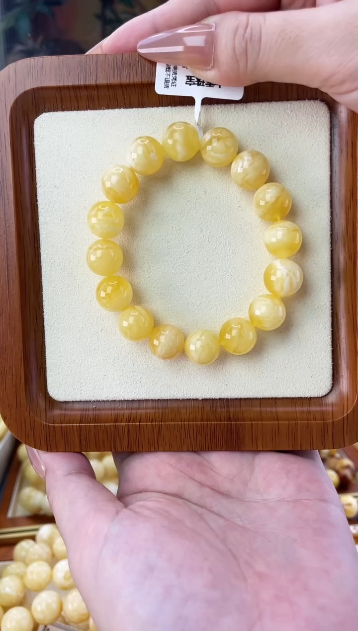 裸石蜜蜡未镶嵌手串