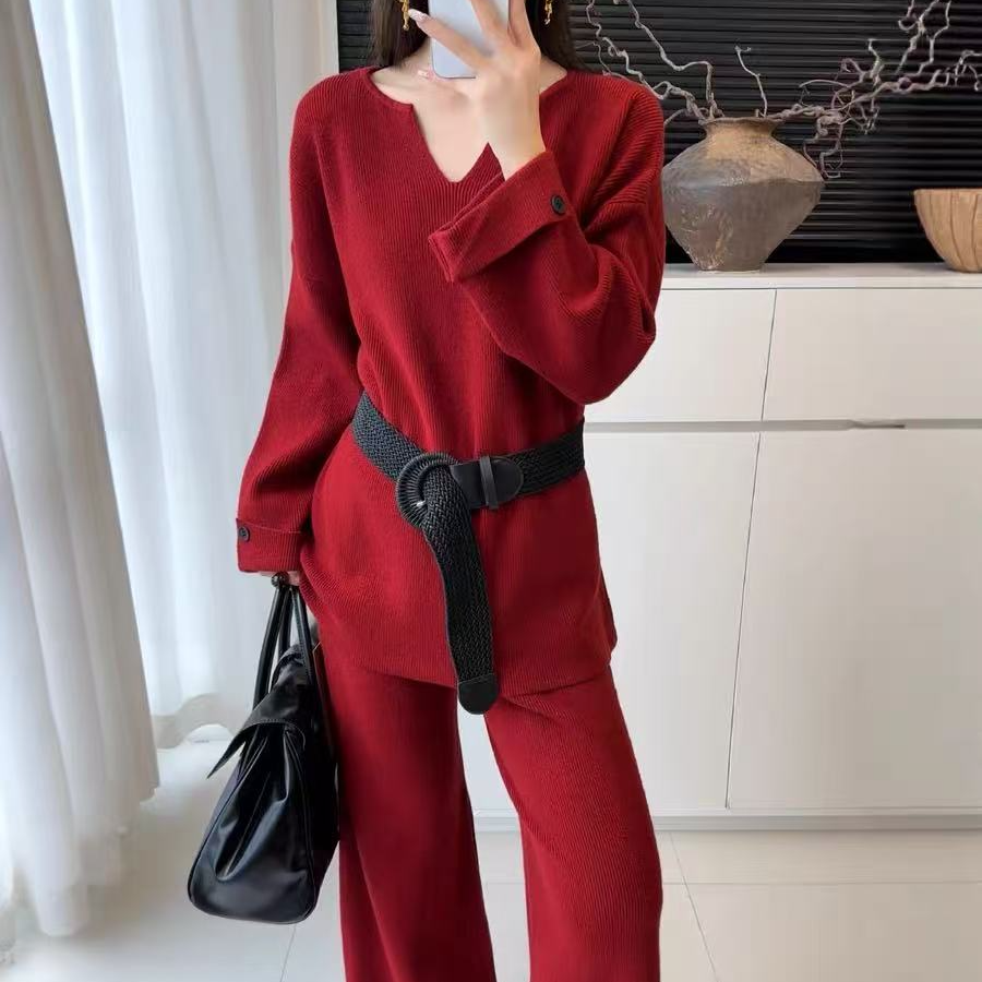 休闲风秋季显瘦时尚慵懒风宽松时尚套装轻熟风套装