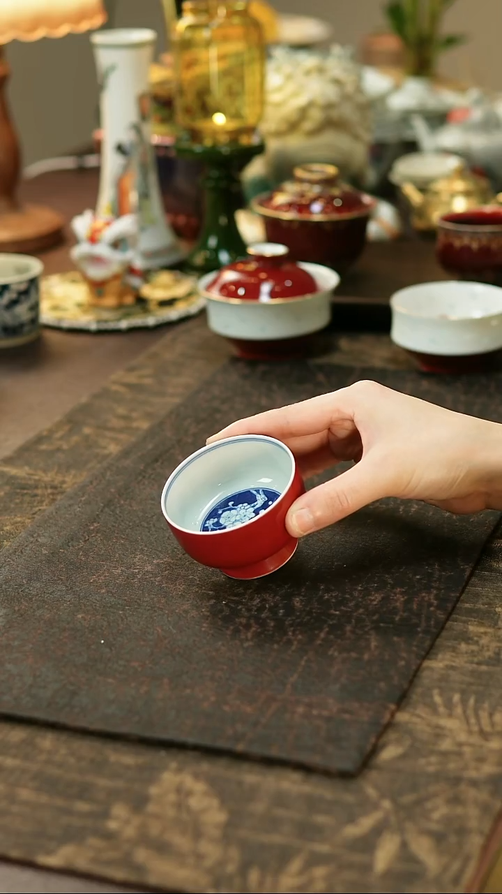 景德镇陶瓷杯碗柴烧多人