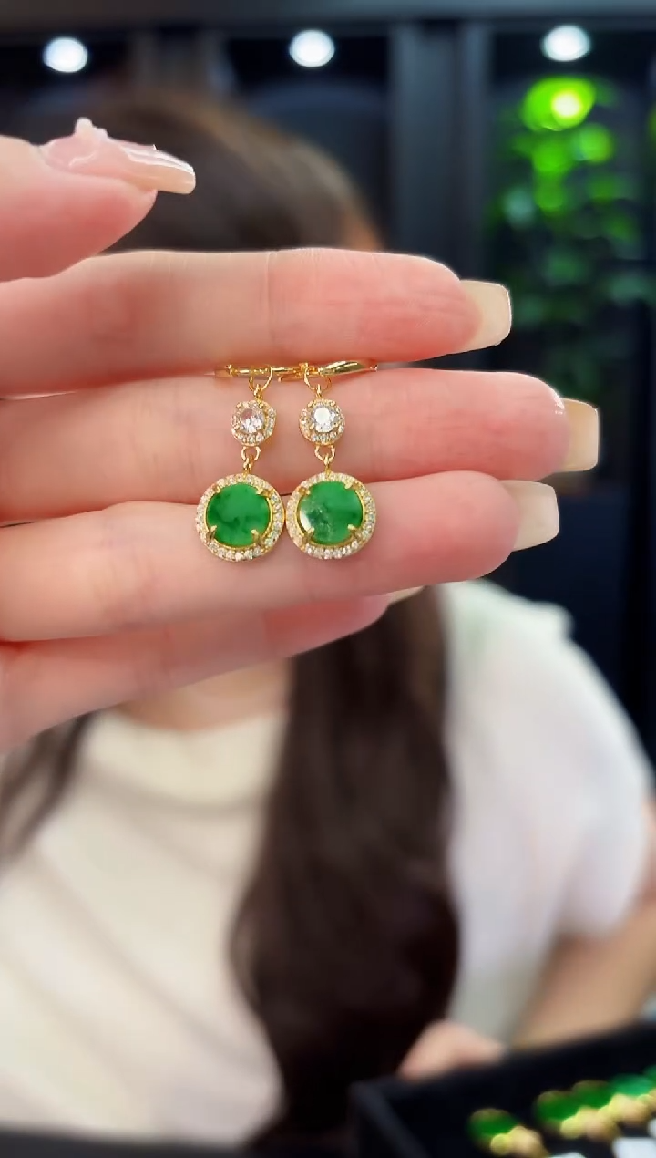 翡翠未镶嵌耳饰缅料A货/多样性发货/一件