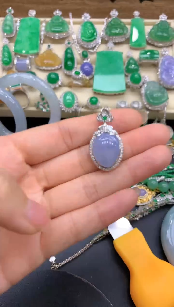 【闪购商品】翡翠颈饰18K金镶嵌416-中国好珍宝