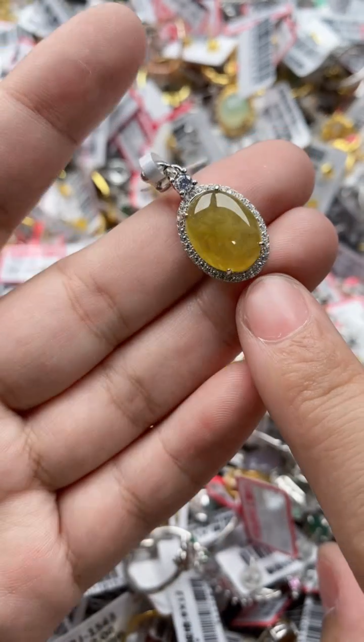 【闪购商品】翡翠戒指银S925镶嵌6666---9