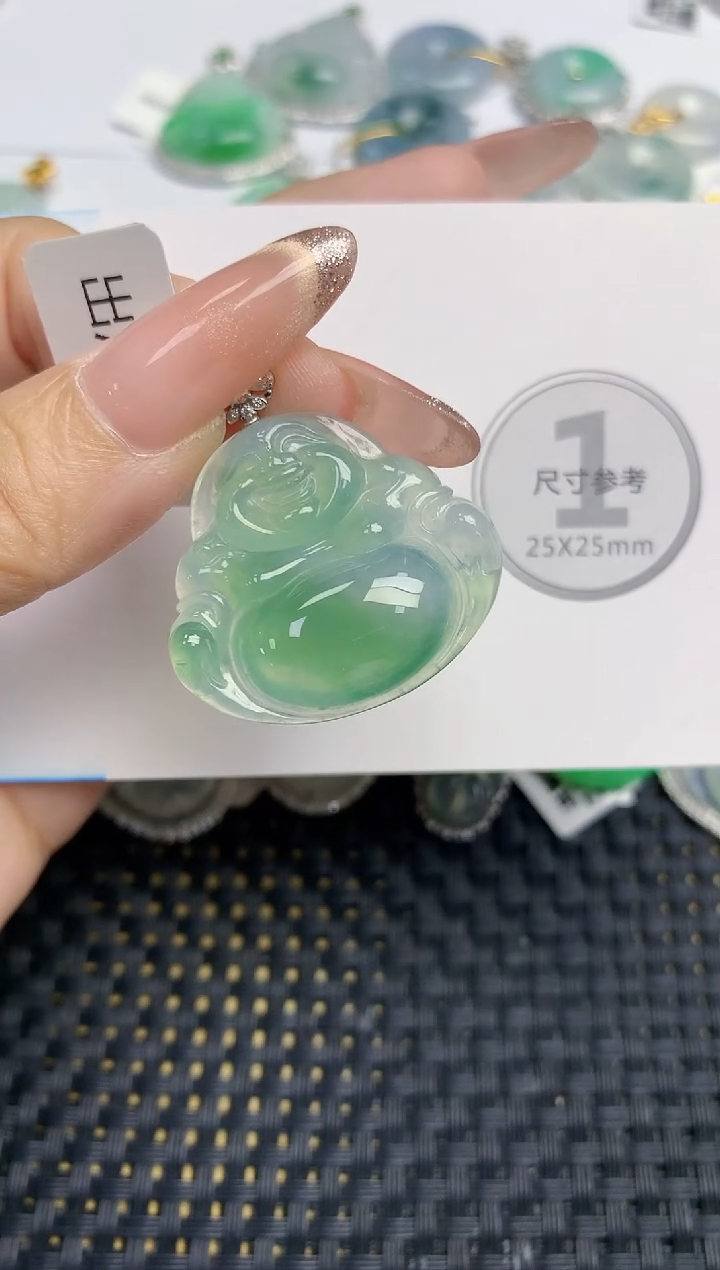 颈饰18K金镶嵌翡翠天然缅甸A货翡翠百元以上9元证书费自理