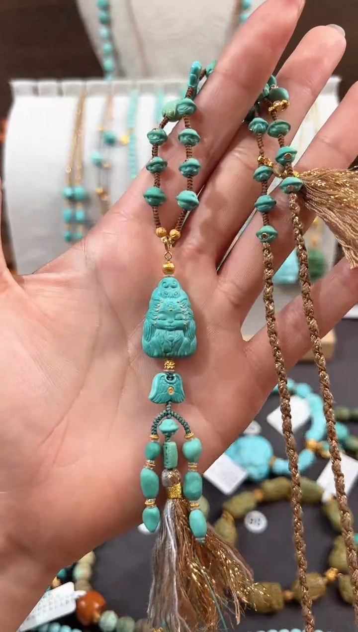 【闪购商品】绿松石颈饰18K金镶嵌绿松石项链