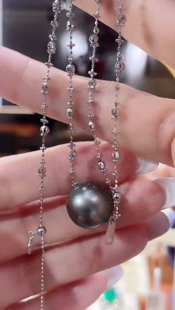 【闪购商品】海水珍珠颈饰18K金镶嵌项链13-14