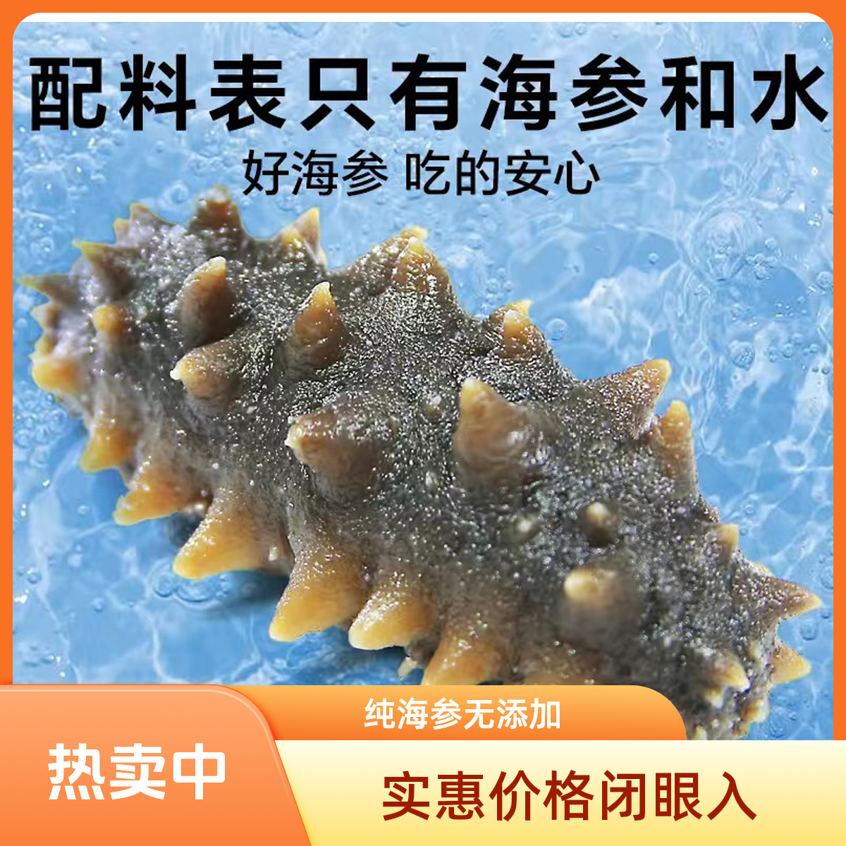 即食海参 19头—22头 无添加 大连深海围堰海参 