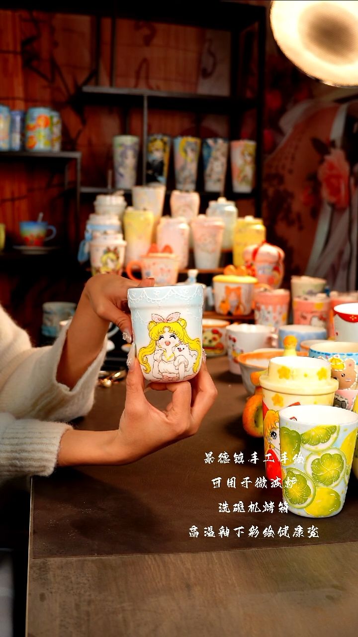 景德镇设计款手工手绘杯杯