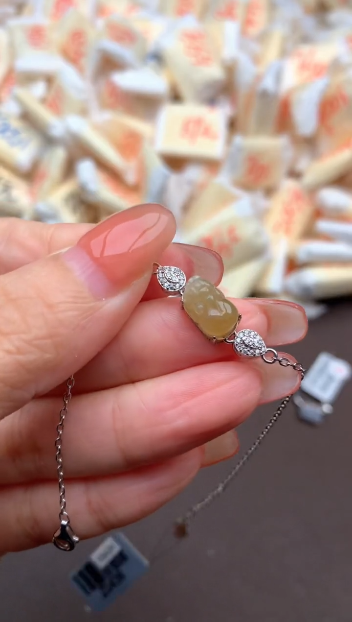 翡翠挂件银S925镶嵌一