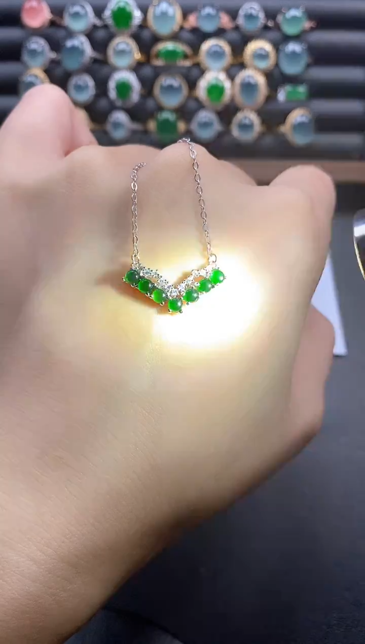 银S925镶嵌戒指翡翠51511