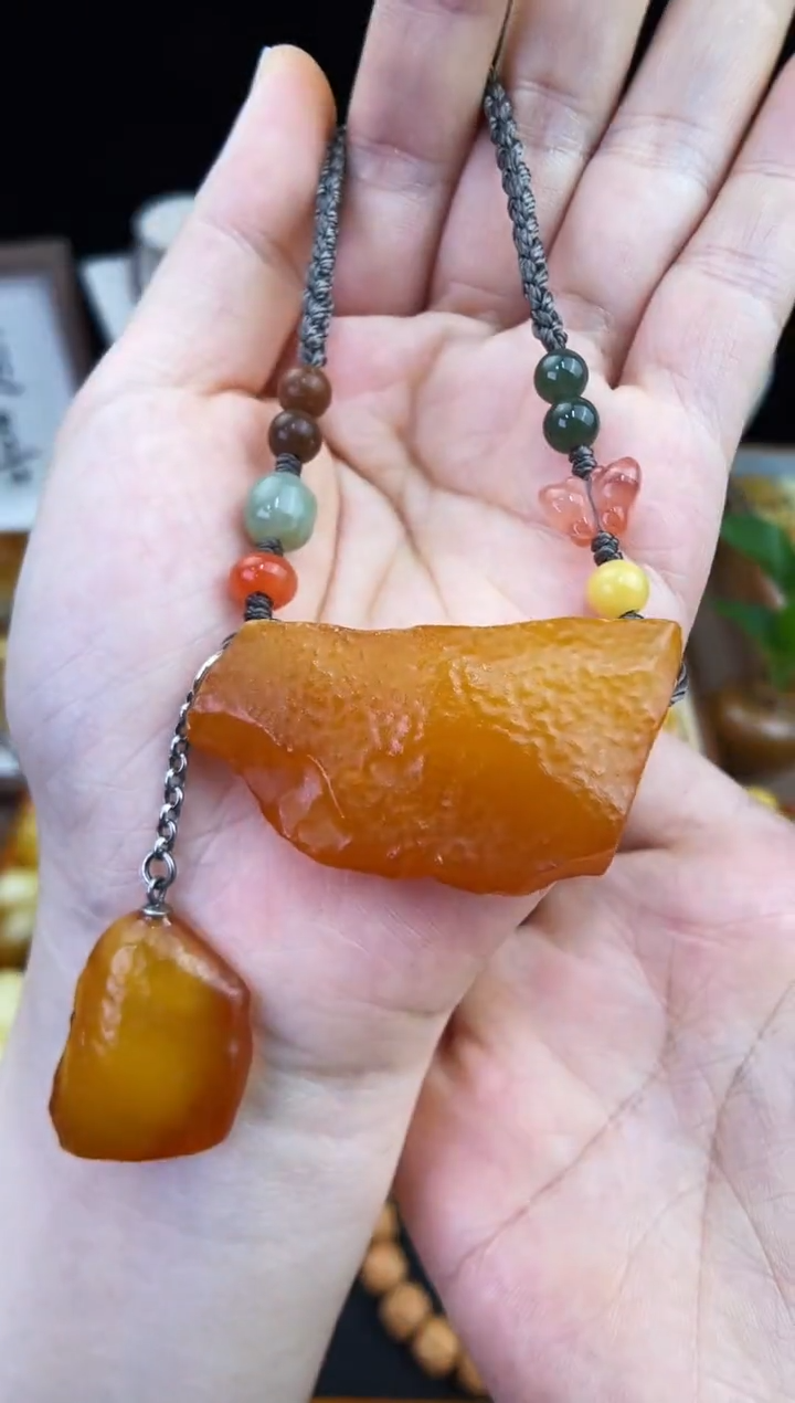 琥珀未镶嵌珠宝奇石柒月