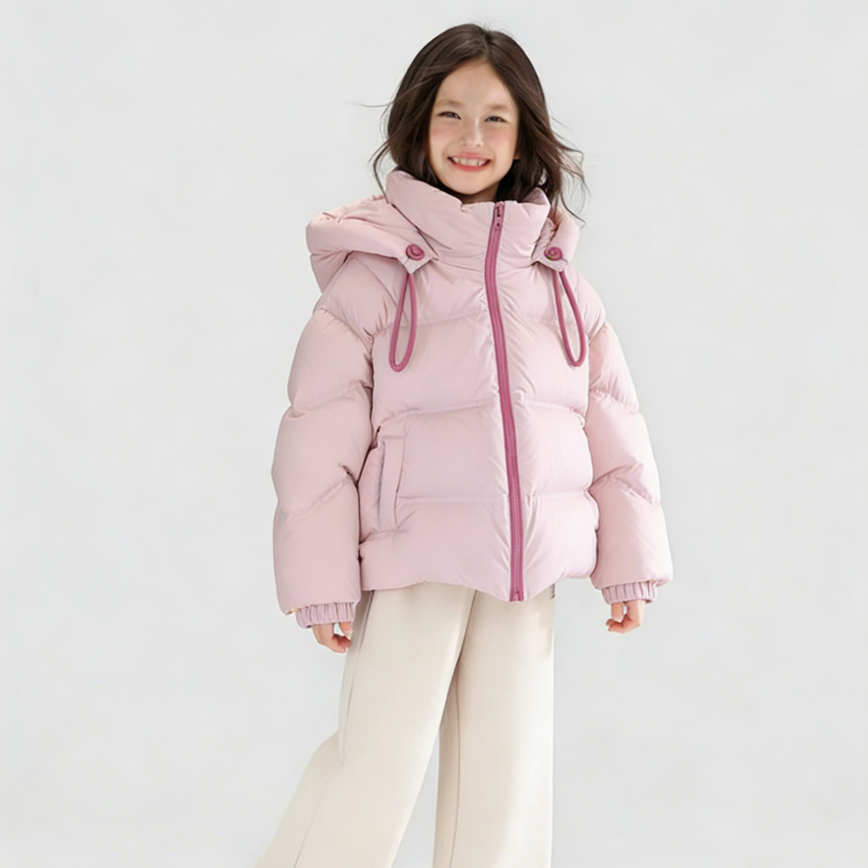 童装【SEVEN KIDS】 极寒双倍充绒 2025女童冬装羽绒服外套 35A1577