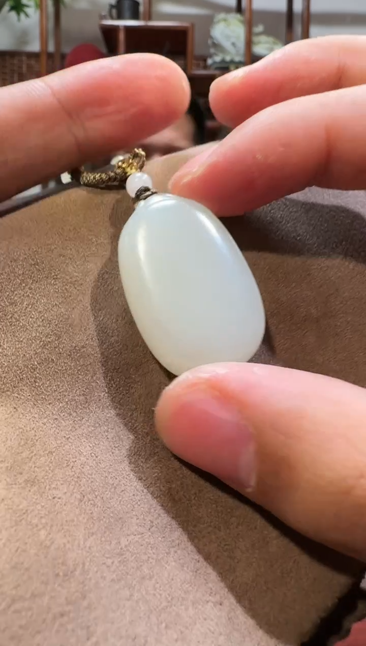 【闪购商品】和田玉吊坠未镶嵌 1430平安牌 