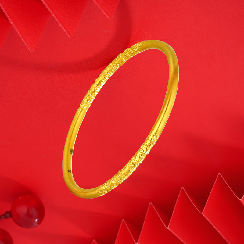 【树一专享】足金999 卷草纹镯 BP 90655