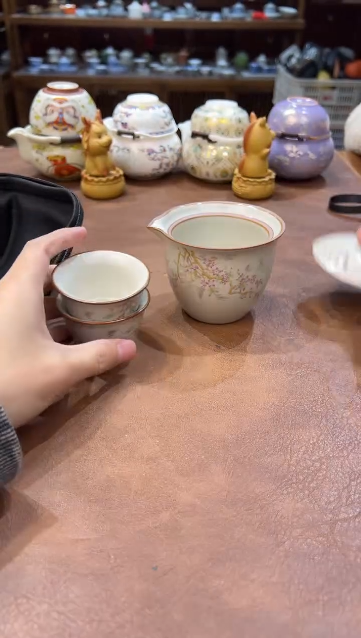 真的很便宜会开片的旅行茶具