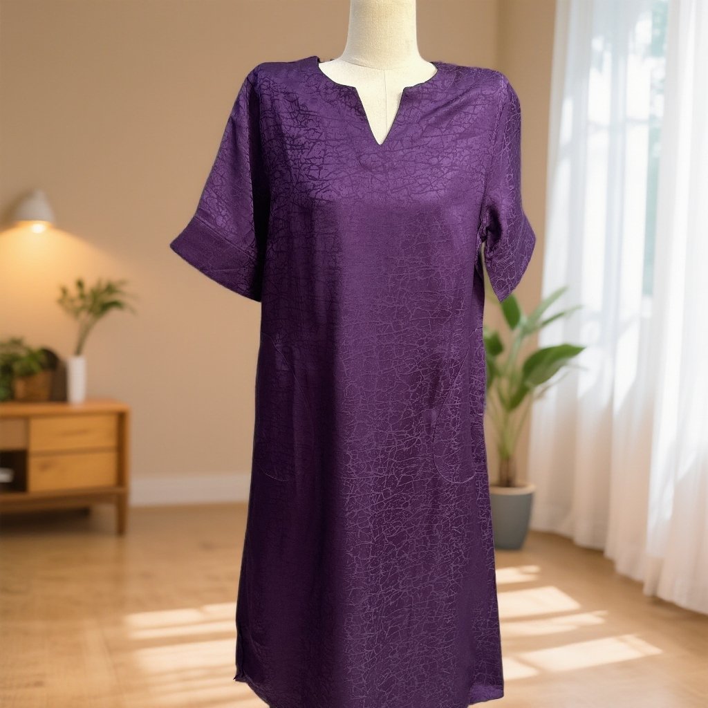 505【小吴专属】新款高定时尚百搭设计师双面双穿龟纹连衣裙