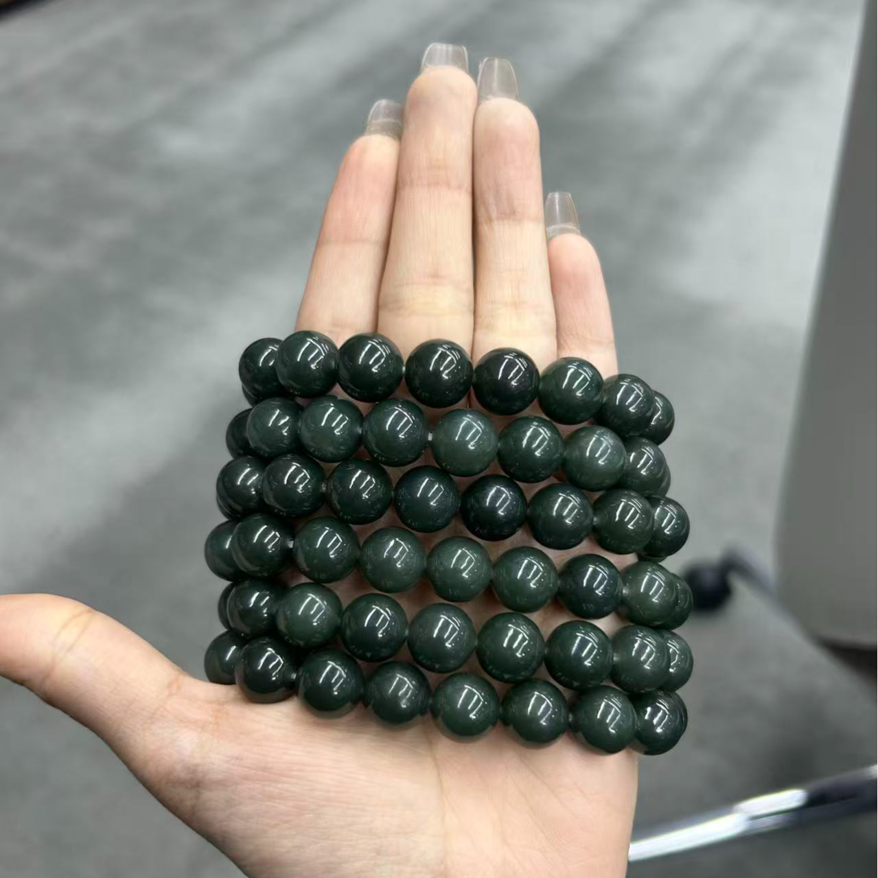 新疆和田玉叶城微色差手串卡12多样性发货拍一发一