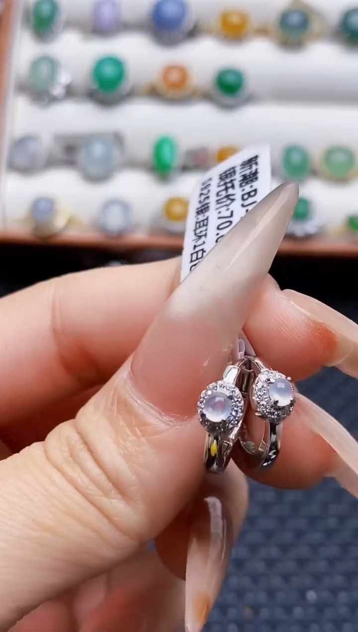 银S925镶嵌戒指翡翠6224