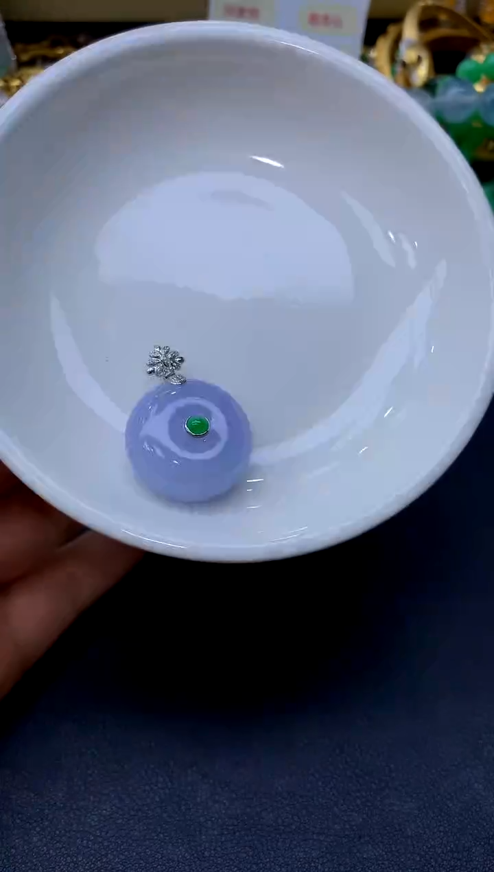 颈饰18K金镶嵌翡翠418-中国好珍宝