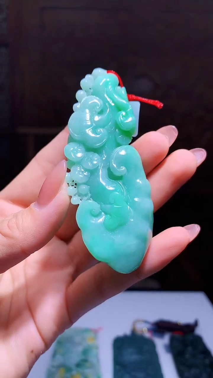 【闪购商品】定制翡翠未镶嵌1060hm-毛货挂件24