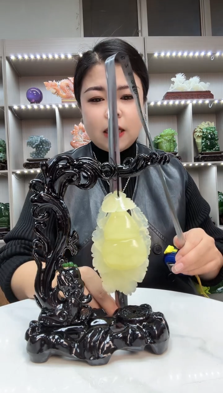 石材天然家居摆件博古架