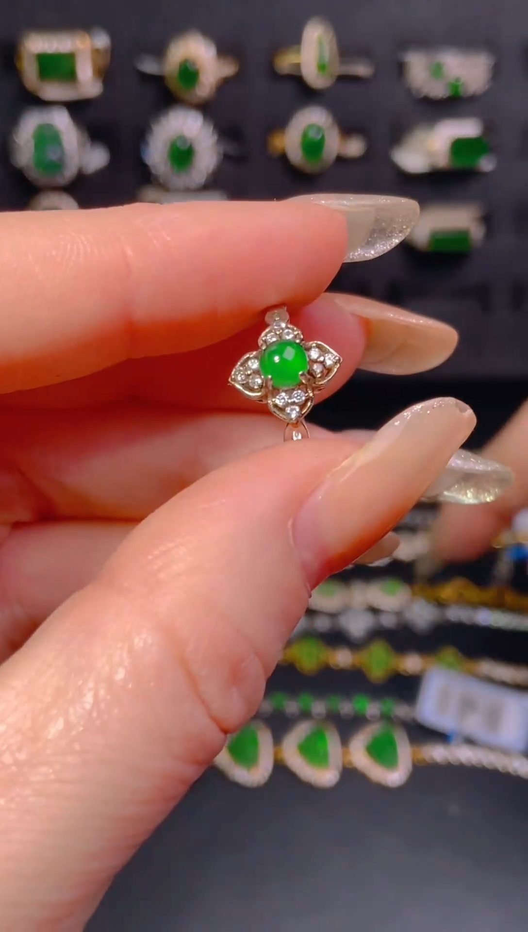 【闪购商品】翡翠戒指未镶嵌天然翡翠A货12