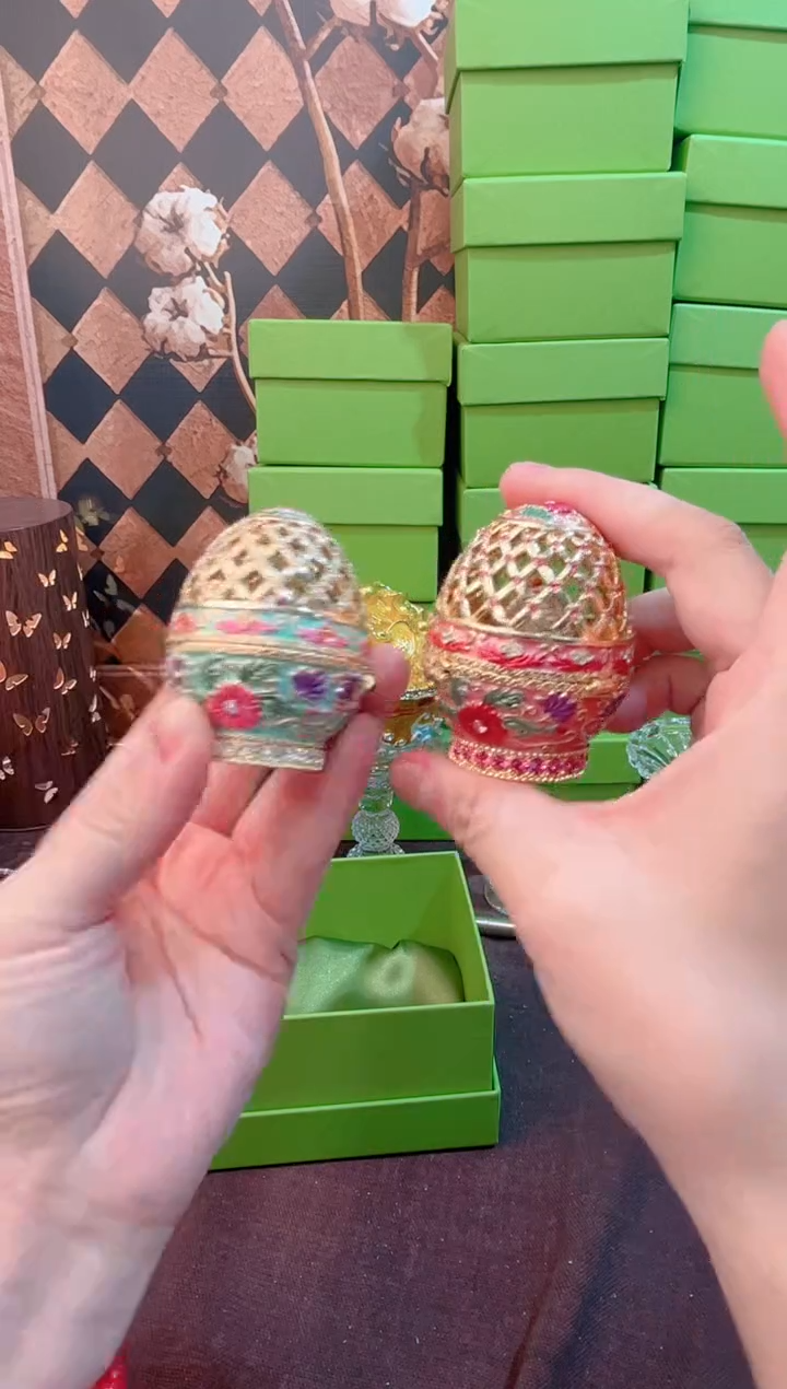 锌合金珐琅首饰盒默认微瑕拆盒不退介意勿拍～～～～！！！鸡蛋双黄蛋！