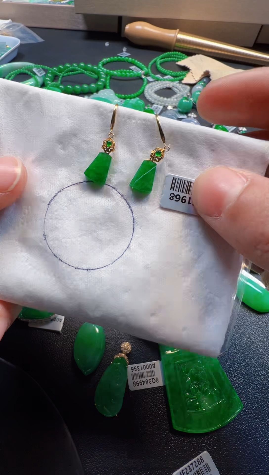 【闪购商品】定制翡翠18K金镶嵌1680一