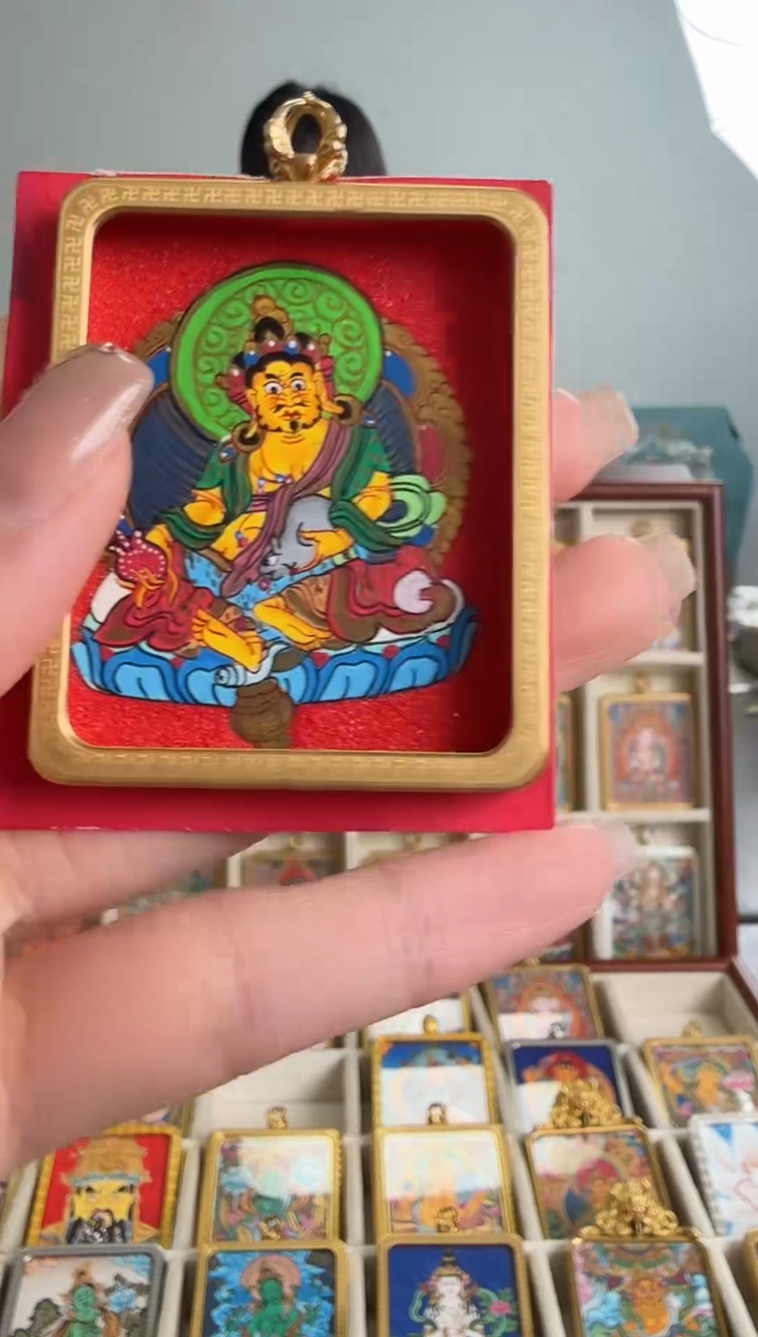 【闪购商品】吊坠纯手绘唐卡黄财神