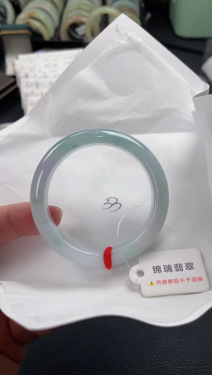 【闪购商品】翡翠手镯未镶嵌53正圈