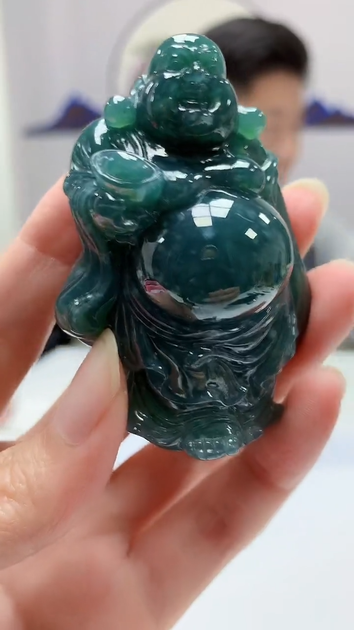 【闪购商品】定制翡翠未镶嵌4917zm-毛货挂件208佛