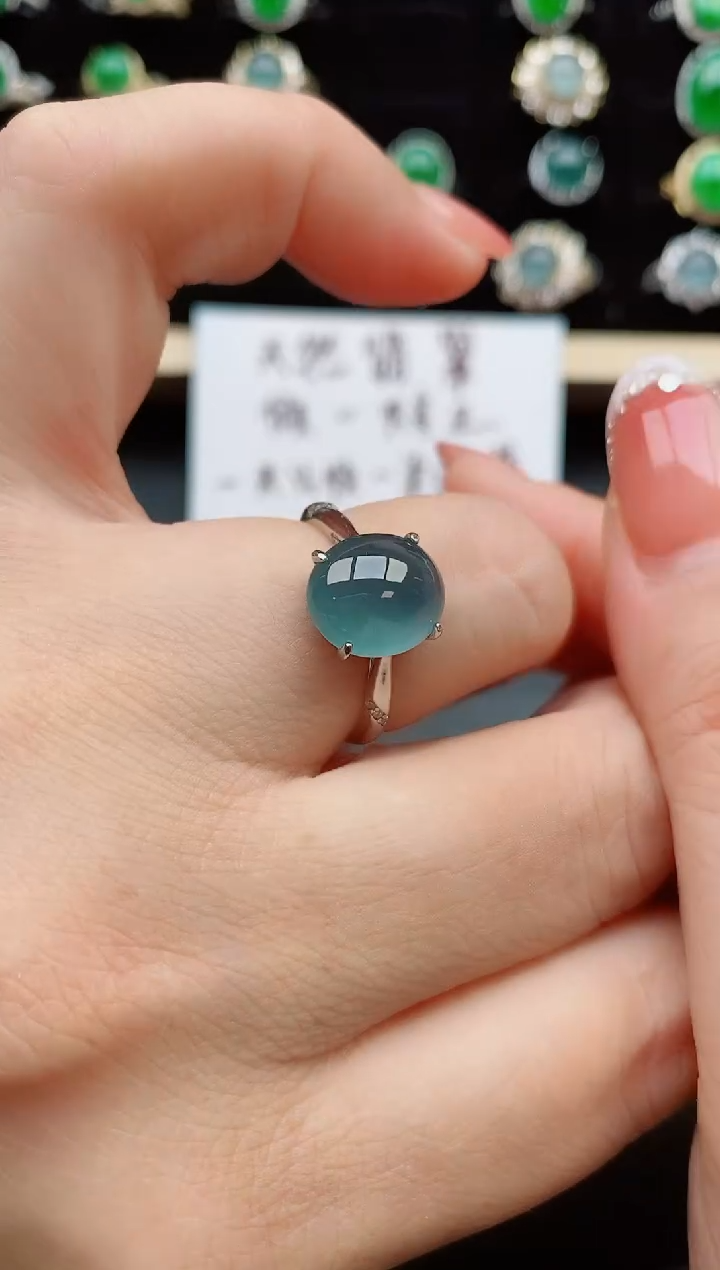 【闪购商品】翡翠戒指银S925镶嵌11111