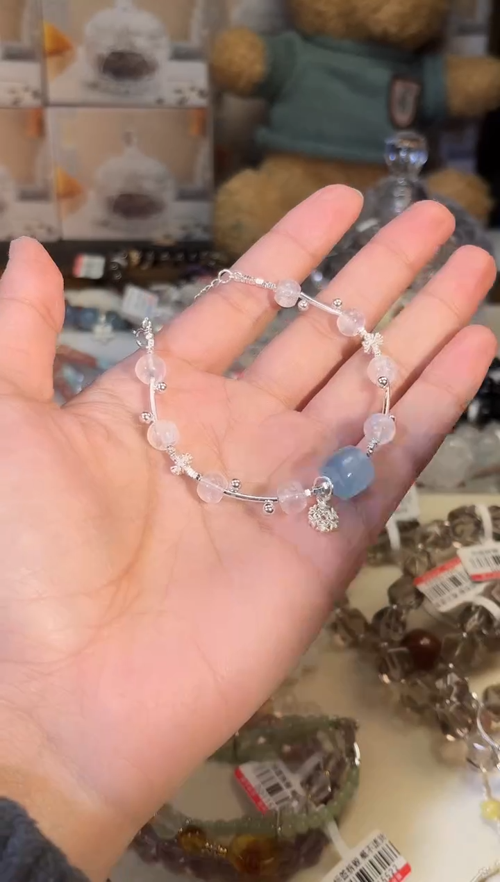 银S925镶嵌手链月光石k094多样性发货一件