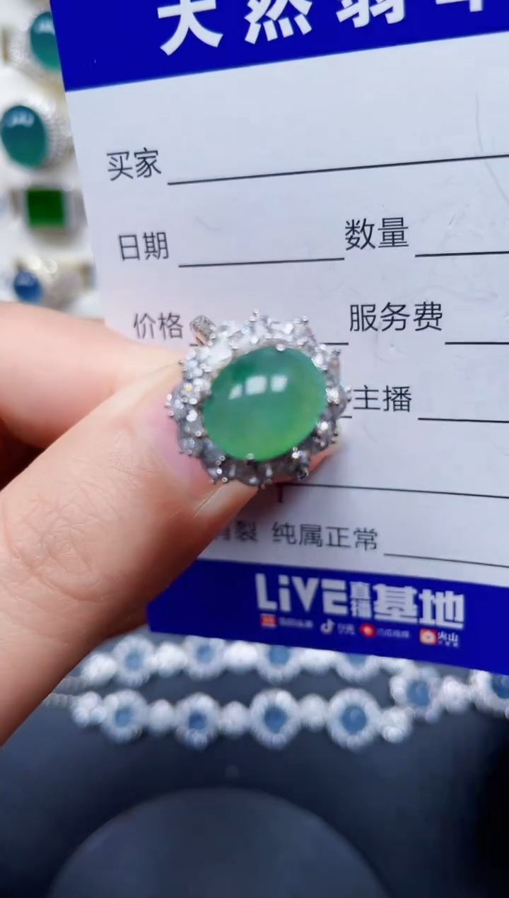 颈饰银S925镶嵌翡翠49