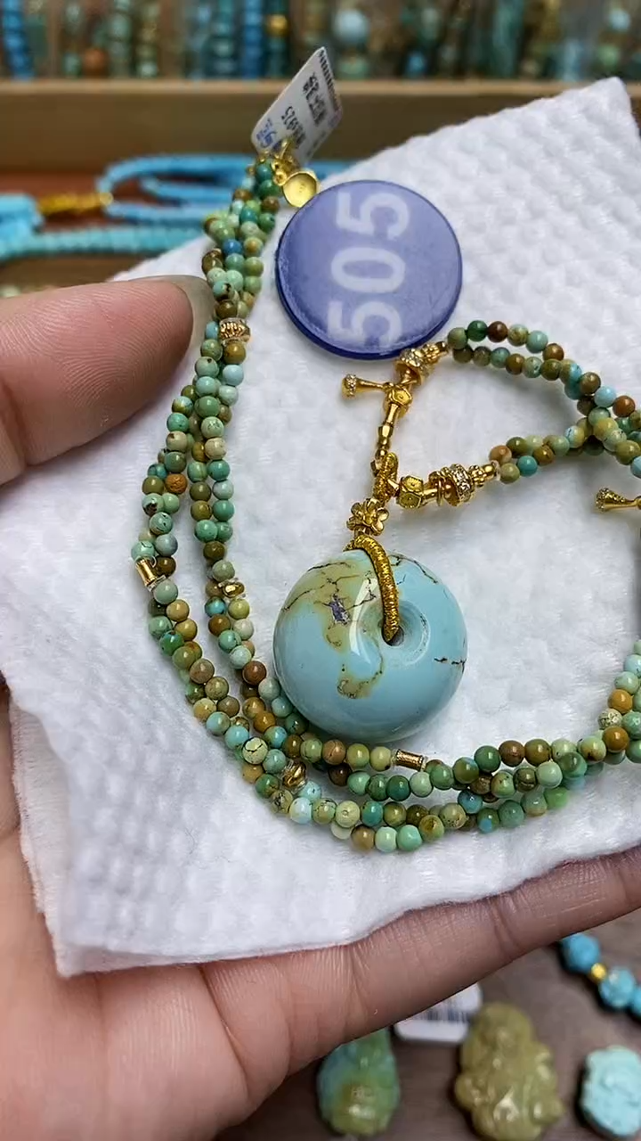 【闪购商品】绿松石项链银S925镶嵌505