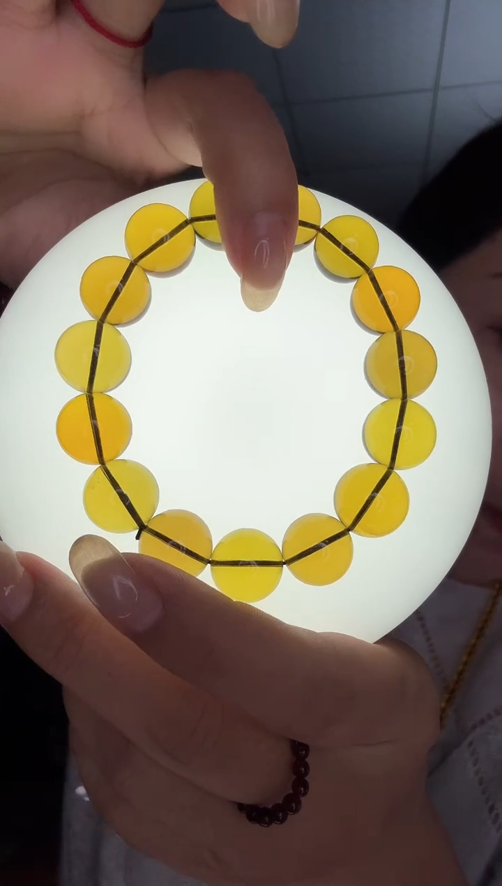 手链琥珀未镶嵌紫**果14mm全净水绿茶手串SDCB3625